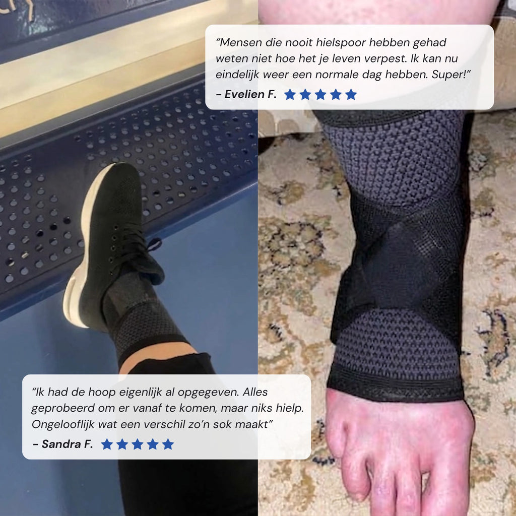Compressiebrace met Support Straps tegen hielspoor