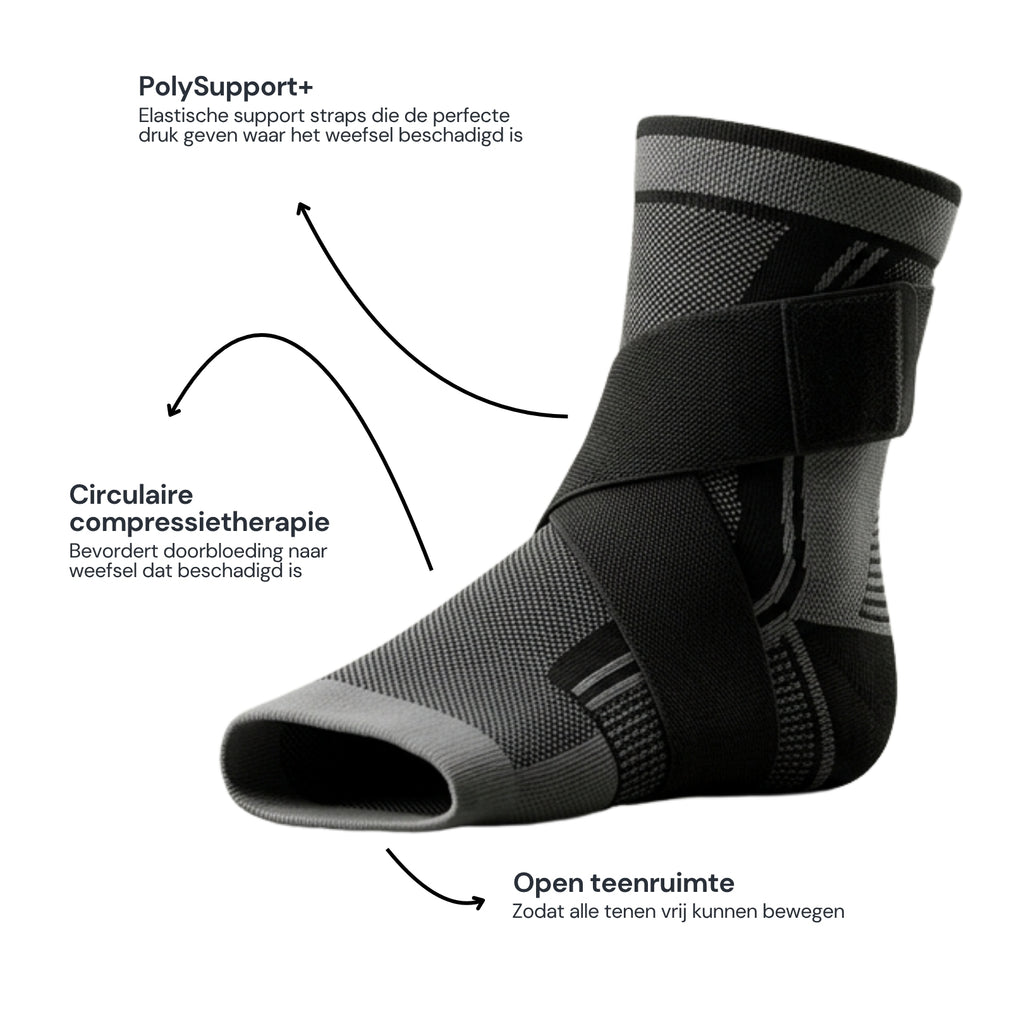 Compressiebrace met Support Straps tegen hielspoor